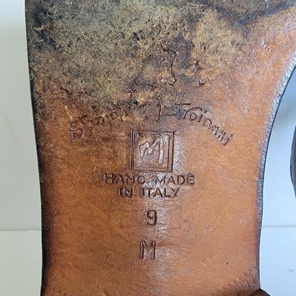 Stamati Mastroianni Shoes Men's 9M Burgundy Maroon Hand Made Italy Wingtips - Picture 14 of 16